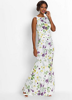 White Cream Dresses Womens Online At Bonprix Fl Print Maxi Dress