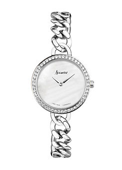 Accurist Ladies Jewellery Silver Stainless Steel Chain Analogue 18mm Watch