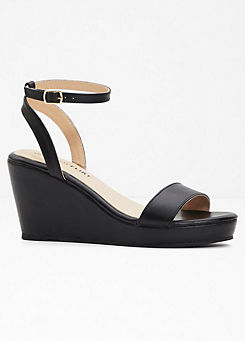Ankle Strap Open Toe Wedge Sandals