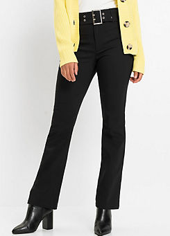 Belted Stretch Trousers