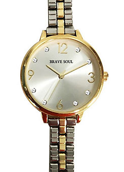Brave Soul Ladies Silver & Gold Watch