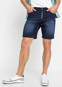 Button Denim Shorts