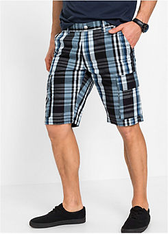 Checked Big Fit Cargo Shorts