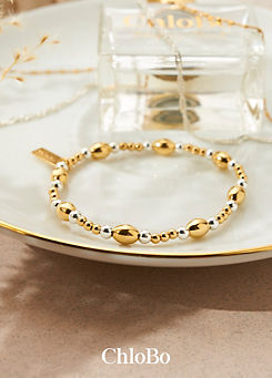 ChloBo Gold & Silver Cute Oval Bracelet