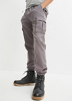 Cotton Slim Straight Fit Cargo Trousers