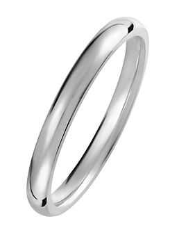 Created Brilliance Amory 9ct White Gold 2mm Heavy Court Wedding Ring