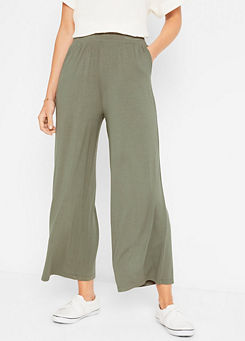 Cropped Jersey Trousers