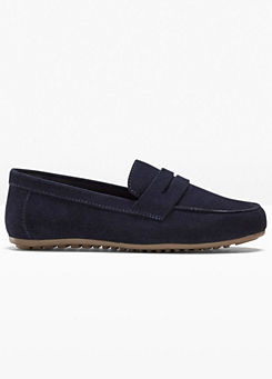 Cut-Out Suede Loafers