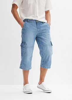 Denim Cargo Jean Shorts