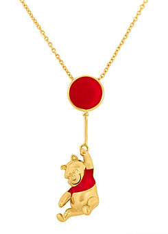 Disney Winnie The Pooh Red & Gold Coloured Floating Balloon Necklace