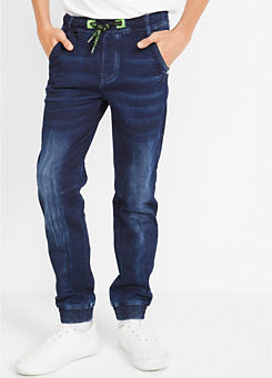 Drawstring Jersey Jeans