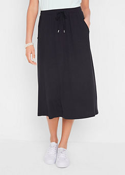 Drawstring Jersey Skirt