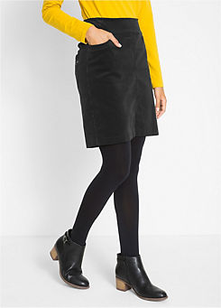Embroidered Pocket Cord Skirt