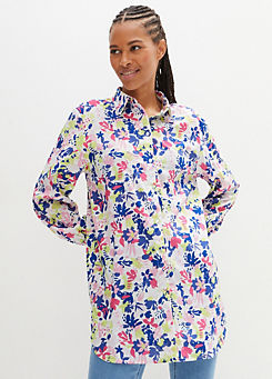 Extra Long Floral Blouse