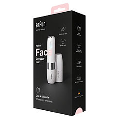 Face Mini Hair Remover FS1000, Electric Facial Hair Removal for Women - White by braun