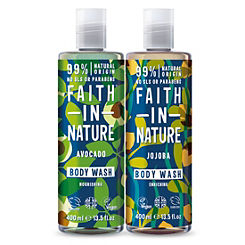 Faith In Nature Body Wash Duo - Avocado & Jojoba
