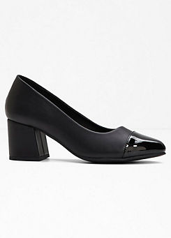 Faux Leather Heeled Pumps