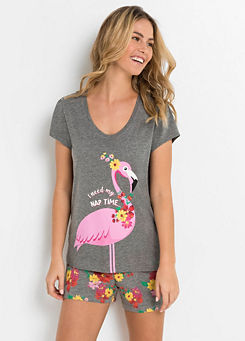 Flamingo Print Summer Pyjamas