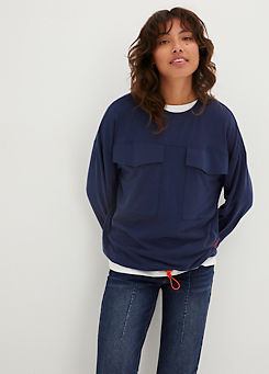 Flap Pocket Box-Cut Sweatshirt