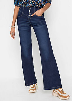 Flared Button Jeans
