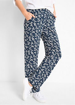 Floral Elasticated Waist Jersey Trousers