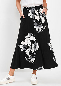Floral Jersey Skirt
