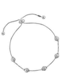 For You Collection Sterling Silver 4 Ball Adjustable Bracelet