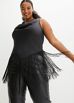 Fringed Cowl Party Top