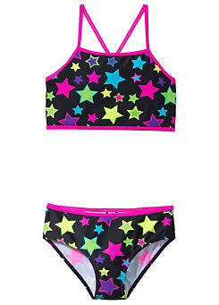 Girls Star Print Bikini Set