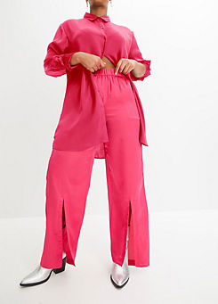 Glossy Satin Party Trousers