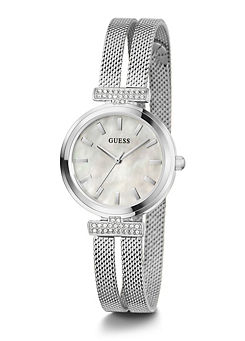 Guess Ladies Silver Tone Array Watch