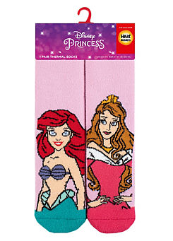 Heat Holders Kids 1 Pr Lite Socks- Ariel & Princess