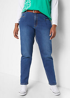 High Waisted Tapered Mom Jeans