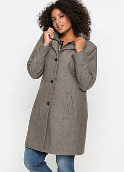 Hooded 2-In-1 Wool Blend Coat