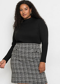 Houndstooth Two Tone Dress