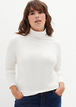 Jersey Polo Neck Jumper