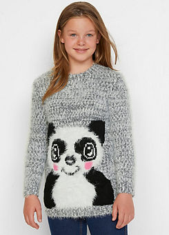 Kids Knitted Panda Jumper
