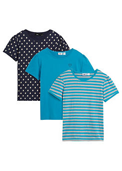 Kids Pack of 3 Cotton T-Shirts