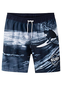 Kids Printed Surfer Swim Shorts