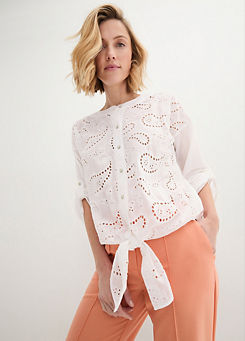 Knotted Broderie Blouse