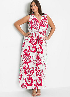Knotted Paisley Print Maxi Dress
