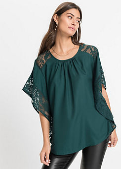 Lace Sleeve Tunic in Recycled Polyester