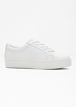 Leather Lace-Up Retro Trainers
