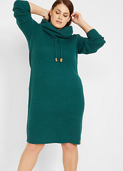 Long Sleeve Cord Knitted Dress