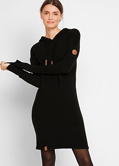 Long Sleeve Hooded Knitted Dress