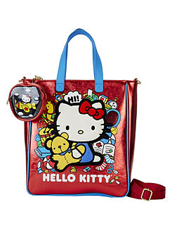 Loungefly Hello Kitty 50th Anniversary Classic Metallic Tote With Coin Bag
