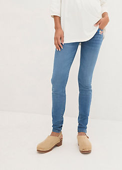 Maternity Embroidered Jeans