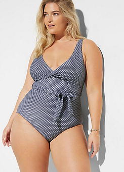 Non Wired Tie Front Swimsuit