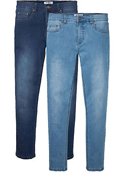 Pack Of 2 Tapered Slim Jeans