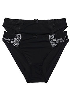 Pack of 2 Embroidered Briefs
